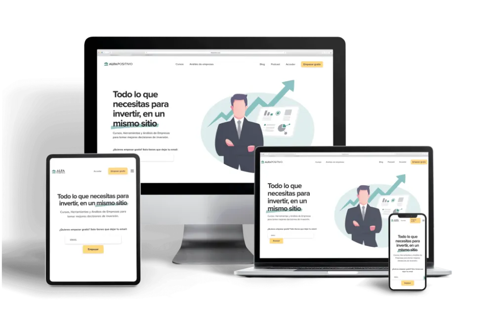Web de Alfa Positivo diseñada por Alfamark